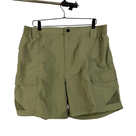 Reel Legends Green Nylon Fishing Shorts Size XXL - Picture 1 of 7